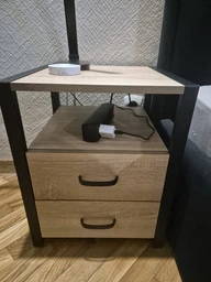 Тумба універсальна Ferrum-decor Вів'єн 2/2 50x41x40 чорний ДСП Дуб Сонома 16мм (XK00112) фото від покупців 1