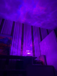 Ночник проектор КУБ с проекцией воды Настольная RGB лампа с эффектом водяной волны, с пультом фото от покупателей 1