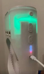Мини кондиционер USB двойной с подсветкой 3в1 360° настольный вентилятор компактный для увлажнения воздуха охладитель для комнаты офиса дачи фото от покупателей 2