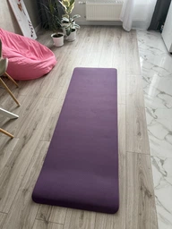 Килимок для йоги та фітнесу TPE (йога мат, каремат спортивний) OSPORT Yoga ECO Pro 6мм (FI-0076) Бірюзово-бузковий фото від покупців 2