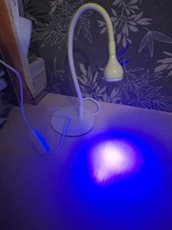 Лампа для маникюра ультрафиолетовая Clip on UV Lamp 365nm + 395nm фонарик наращивания ногтей, USB, 360°, Черный фото от покупателей 16