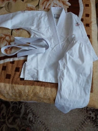 Біле дитяче кимоно для хлопчиків, рукопашний бій, TM BUDOGI, 140 см, щільність 350 гр./м.кв.