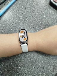 Ремешок кожаный с металлическим креплением Mi Jobs Elegance для Xiaomi Mi Smart Band 10/9/8 красный + Gold (mrk3450) фото от покупателей 1