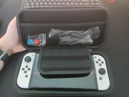 Жорсткий захисний кейс чохол для ігрової консолі Nintendo Switch / Nintendo Switch OLED (Full Black) + в подарунок накладки на стіки [358564941]