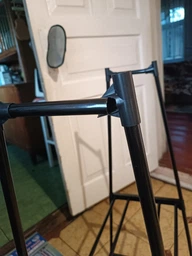 Стойка вешалка для одежды и обуви Coat Rack TW-777 new напольная стальная с полками, на колесах Black