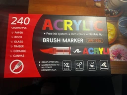 Набор акриловых маркеров 72 шт. Acrylic Brush Marker DMX-2025A-72 акриловые маркеры с мягкой кисточкой для творчества и декора фломастеры для рисования фото от покупателей 11