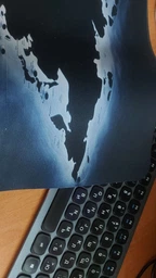 Килимок для миші ігровий HP227 карта світу з підсвіткою