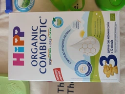 Дитяча суха молочна суміш HiPP Organic Combiotic 3 з пробіотиками L.fermentum, пребіотиками GOS, Метафоліном для дітей з 12 місяців 500 г (9062300002413)