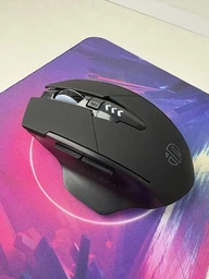 Мышка игровая беспроводная бесшумная мышь бесдротовая для макбука ПК ноутбука мак компьютера и планшета с LED индикатором заряда аккумуляторная к играм и офисная эргономичная Type C 500mAh 2,4G компьютерная оптическая черная