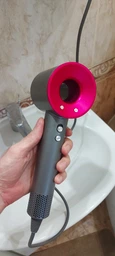 Профессиональный фен стайлер для волос Super Hair Dryer 1600 Вт + 5в1 насадок, синий / золото