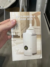 Портативный подогреватель для детских бутылочек на аккумуляторе Warmer Pro беспроводной нагреватель бутылочок компактный для прогулки белый
