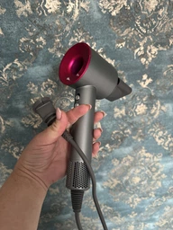 Профессиональный фен стайлер для волос Super Hair Dryer 1600 Вт + 5в1 насадок, синий / золото фото от покупателей 1