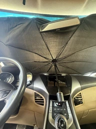 Зонт на лобовое стекло в авто Car Umbrellas Чёрный Солнцезащитная шторка Автомобильный козырек для защиты от солнца фото от покупателей 4