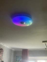 Люстра RGB с Bluetooth колонкой потолочная светодиодная лампа с пультом с RGB подсветкой и динамиком смарт люстра с будильником светомузыкой 40W Kayfovo LA - 83