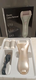 Пемза пилка для ног и пяток роликовая аккумуляторная Callus Remover 3W электрическая для шлифовки электропемза для педикюра USB желтая фото от покупателей 1