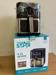 Мультипечь (аэрогриль) WINNINGSTAR ST-9696 4.2L Black-Silver фото от покупателей 4