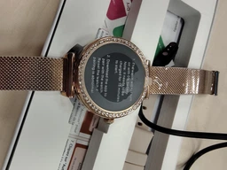 Жіночий смарт годинник Smart Watch з Bluetooth дзвінками, AMOLED екран, розумний браслет з металевим ремінцем для Android і iOS
