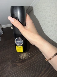 Электрическая мельница для специй с подсветкой, 1 шт. Electric Grinder Rechargeable для измельчения соли и перца, USB, черная фото от покупателей 4