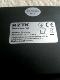 Весы напольные RZTK Slim Scale Black фото от покупателей 5