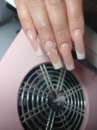 Камуфлирующие гелевые типсы френч для наращивания ногтей 24 шт (Pink Квадрат) фото от покупателей 3