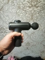 Перкуссионный массажер для тела пистолет для лица бустер 1500mAh вибромассажер для спины рук ног от целлюлита ручной 99 режимов 8 насадок черный (0278-0001) фото от покупателей 3