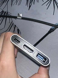 Переходник Type-C на HDMI USB 3.0, адаптер для MacBook Apple Samsung Asus HP Type-С USB-хаб 4K (TypeC-HUB-3in1-SL) Dark Grey фото от покупателей 1