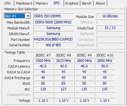 Оперативная память для ноутбука Samsung DDR5 16GB 5600MHz SO-DIMM 1Rx8 PC5-5600B (M425R2GA3BB0-CWM0D) фото от покупателей 1