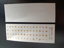 Наклейки на клавиатуру Best Key mini матовая прозрачная БЕЛАЯ, 56 кл. фото от покупателей 6