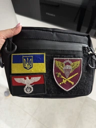 Сумка через плечо Hunter Mini Black, барсетка из Оксфорда 1000Д, черная, с Velcro-панелью для патчей (20х15х5 см) фото от покупателей 1