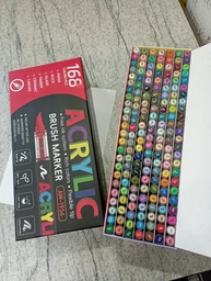 Набор акриловых маркеров 72 шт. Acrylic Brush Marker DMX-2025A-72 акриловые маркеры с мягкой кисточкой для творчества и декора фломастеры для рисования фото от покупателей 5