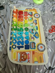 Дерев'яна логічна іграшка Дошка транспорт риболовля сортер цифри Wtoys розвиваюча, 38512