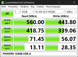 Зовнішній твердотілий USB 3.2 високошвидкісний диск накопичувач Phixero F18 128Gb