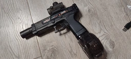 Водяной пистолет Ice Rat water gun с LED-подсветкой электрический автоматический с большим магазином 500 мл черный