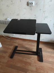 Приставной стол на колесах с регулировкой высоты RZTK Desk Compact 2 700 х 400 мм White