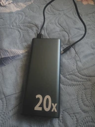 Повербанк 30000mAh 22.5W Remzona Extrinity Metal 30X с быстрой зарядкой PD Quick Charge 3.0 Fast Charge УМБ для телефона айфона роутера планшета LED дисплей портативный + кабель USB-A USB-C фото от покупателей 2