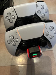 Зарядка для джойстика PS5 Chargings Station BebonCool Станція для PlayStation 5 PS5 DualSense на 2 геймпади з LED RGB підсвічуванням Білий