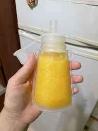Многоразовый силиконовый пауч-дой пак для пюре и детского питания с крышкой, 150 мл., голубые фото от покупателей 1
