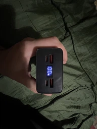 Повербанк 30000mAh 22.5W Remzona Extrinity Metal 30X с быстрой зарядкой PD Quick Charge 3.0 Fast Charge УМБ для телефона айфона роутера планшета LED дисплей портативный + кабель USB-A USB-C фото от покупателей 1