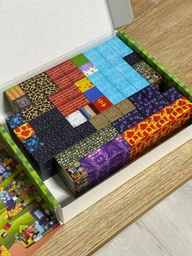 Магнитный конструктор Minecraft детский набор Майнкрафт 150 кубиков блоков LED светящийся мигающий для детей строительный магнитная игра игрушка магнитные блоки кубики пластиковые для развития логики моторики мышления подарок ребенку мальчикам девочкам
