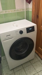 Фронтальная стиральная машина Gorenje, 6 кг, 1000 об/мин, класс энергоэффективности A+++, 435 см, с дисплеем, функцией пара, инверторный двигатель, белая (629053)