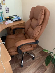 Офисное кресло Diego Comfort Pro серое Офисное компьютерное кресло до 120 кг Офисное кресло с подставкой для ног фото от покупателей 1