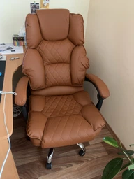 Офисное кресло Diego Comfort Pro серое Офисное компьютерное кресло до 120 кг Офисное кресло с подставкой для ног
