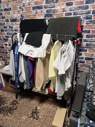 Двойная стойка вешалка для одежды и обуви Smart Loft Master Rack стальная с полкой Black фото от покупателей 11