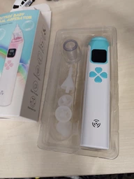 Електронний аспіратор назальний потужний для носа Electric Baby Nasal Aspirator соплеотсос електричний для новонароджених дітей з музикою білий фото від покупців 3