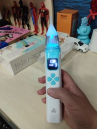 Електронний аспіратор назальний потужний для носа Electric Baby Nasal Aspirator соплеотсос електричний для новонароджених дітей з музикою білий фото від покупців 1