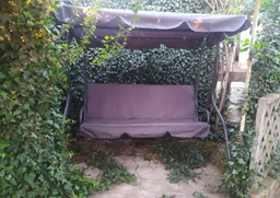 Садова гойдалка Relax графіт 3‑місна, з навісом фото від покупців 5