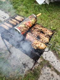 Сетка для запекания на гриле с крышкой и фиксатором, цилиндрическая решетка 30×11 см из нержавеющей стали со сменной ручкой для овощей и морепродуктов на мангал, QBB-5634 фото от покупателей 1