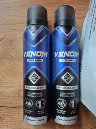 Упаковка аэрозольных дезодарант-антиперспирантов Venom For Men Invisible Agent 150 мл х 2 шт (2000999990144)