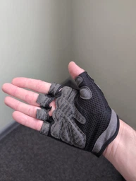 Перчатки для фитнеса (велосипеда и тяжелой атлетики) SPORT GEAR "S" чёрные с розовым