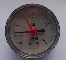 Манометр MA200/P, 1/4" (Ø63 мм, 0-4 бар), аксиальный, задний выход, ARTHERMO